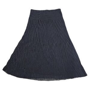 90s indie twee black white polka dot skirt